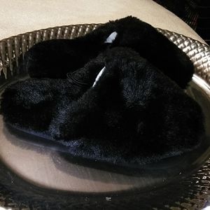 🌝🖤NEW FAUX MINK MEMORY FOAM SLIPPERS